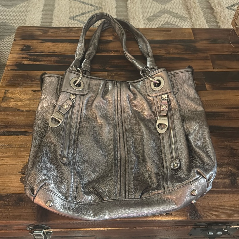 B. Makowsky Pewter Tote Bag